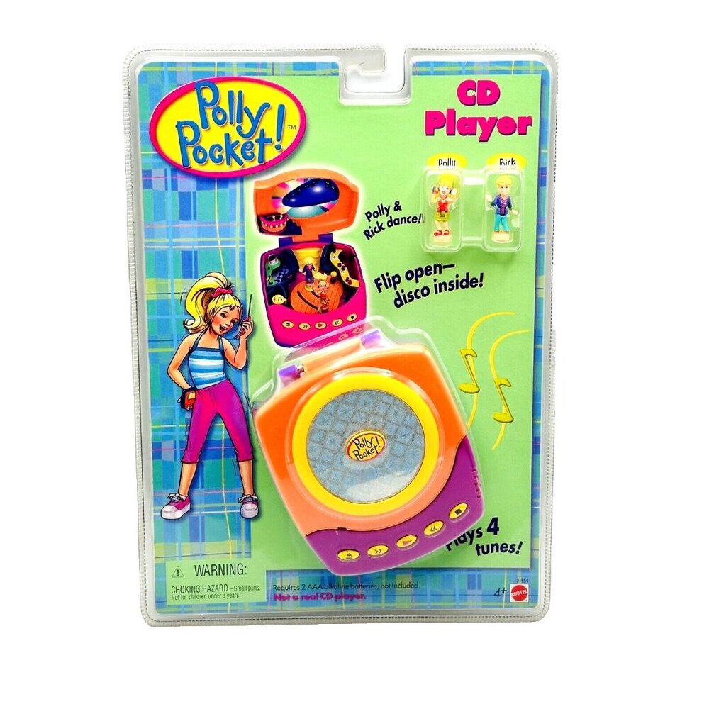 1999 Vintage Polly Pocket CD Player - Bluebird Toys/Mattel (Sealed)